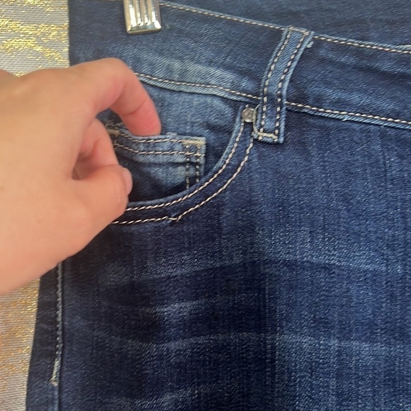 MONDAY Premium Dark Wash Embroidered/Studded Jeans Size M - Picture 6 of 12